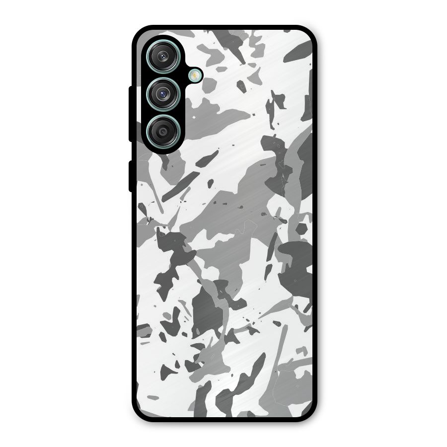 Grey Camouflage Army Metal Back Case for Galaxy M55 5G