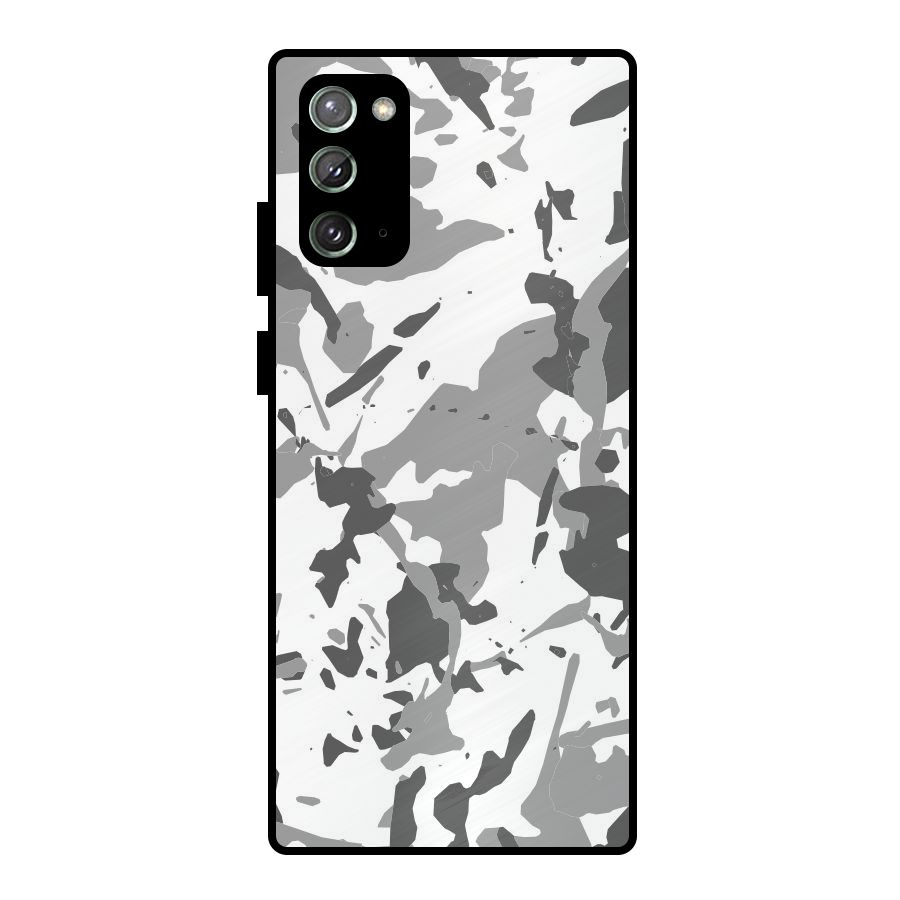 Grey Camouflage Army Metal Back Case for Galaxy Note 20