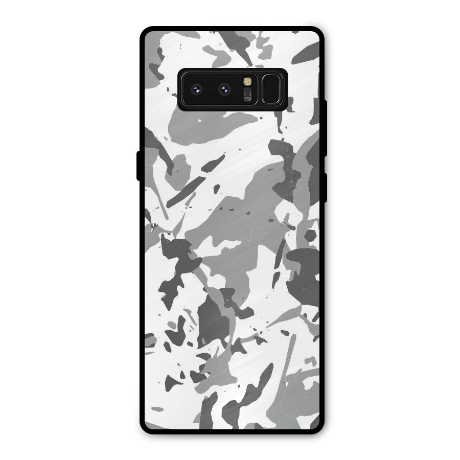 Grey Camouflage Army Metal Back Case for Galaxy Note 8