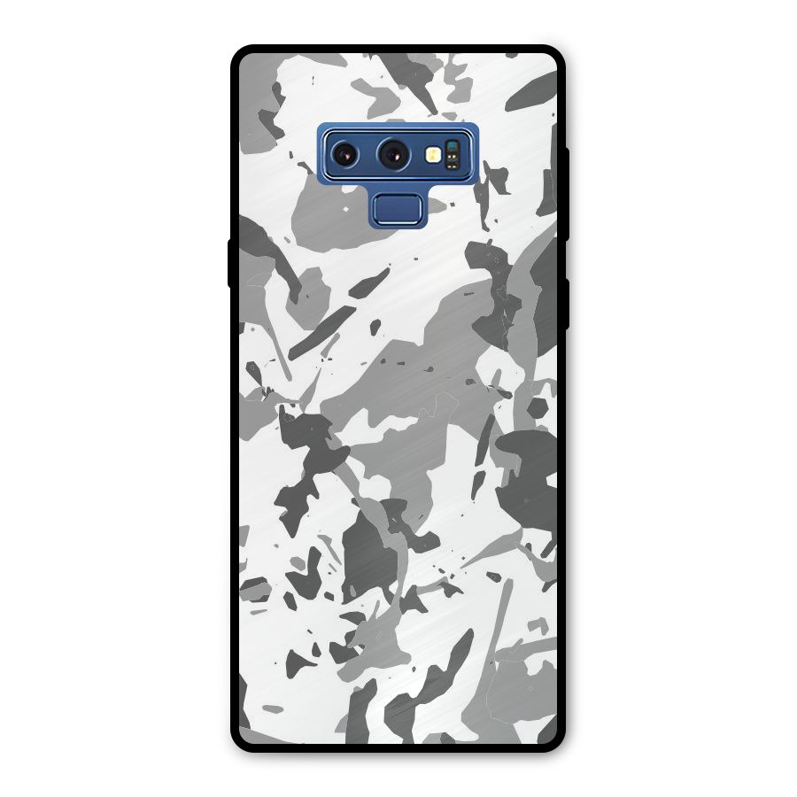Grey Camouflage Army Metal Back Case for Galaxy Note 9