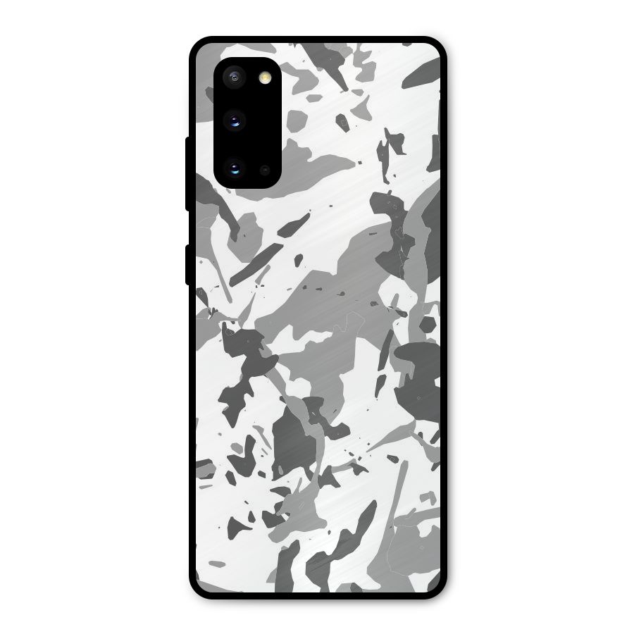 Grey Camouflage Army Metal Back Case for Galaxy S20