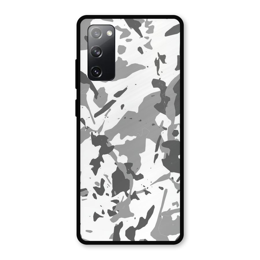 Grey Camouflage Army Metal Back Case for Galaxy S20 FE 5G