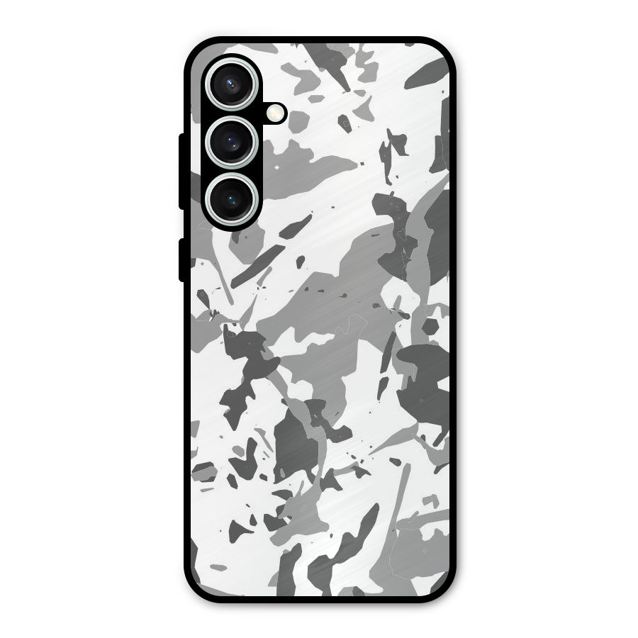 Grey Camouflage Army Metal Back Case for Galaxy S23 FE