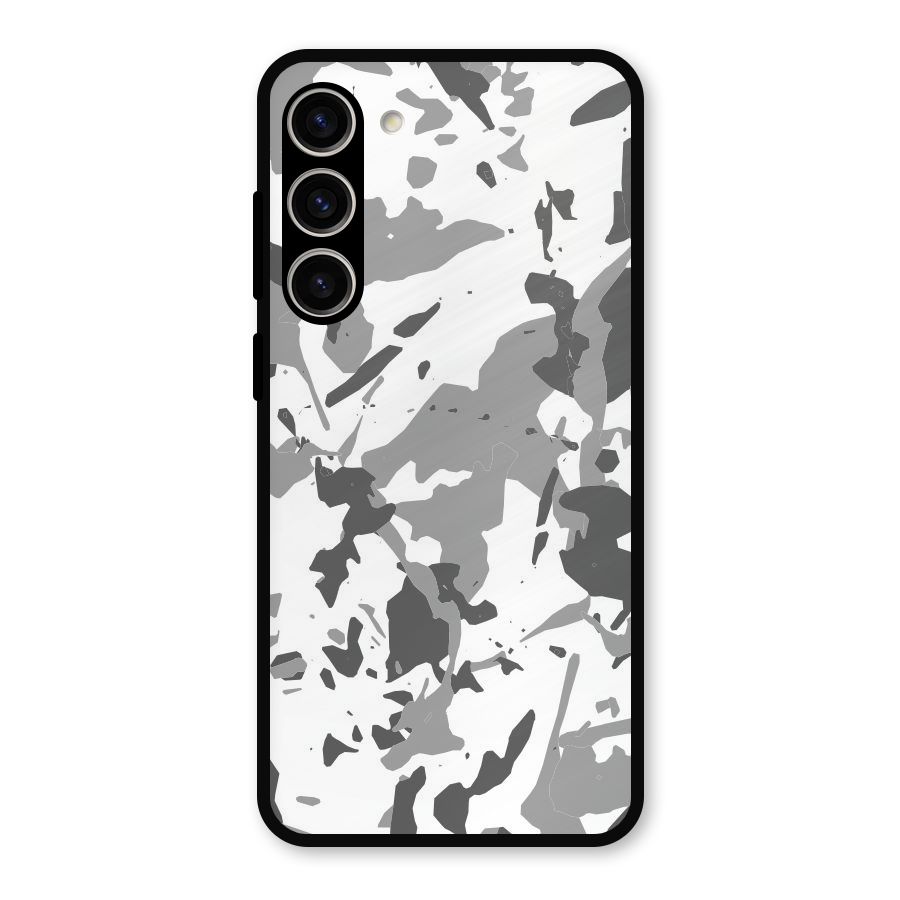 Grey Camouflage Army Metal Back Case for Galaxy S23 Plus