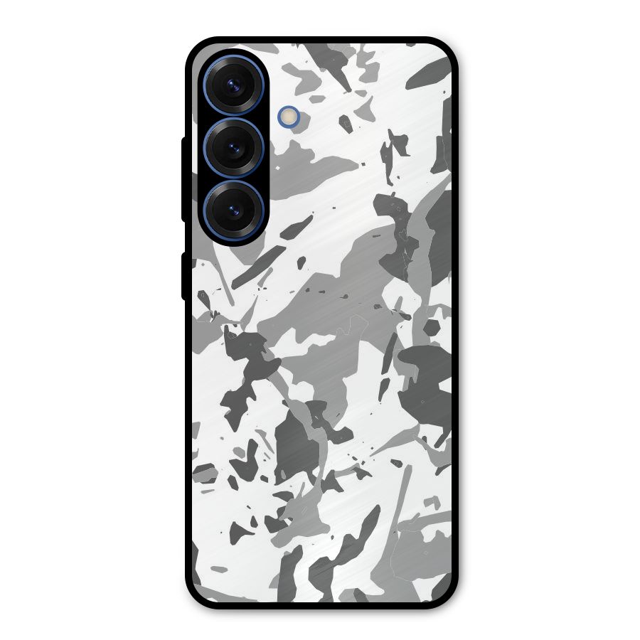 Grey Camouflage Army Metal Back Case for Galaxy S25