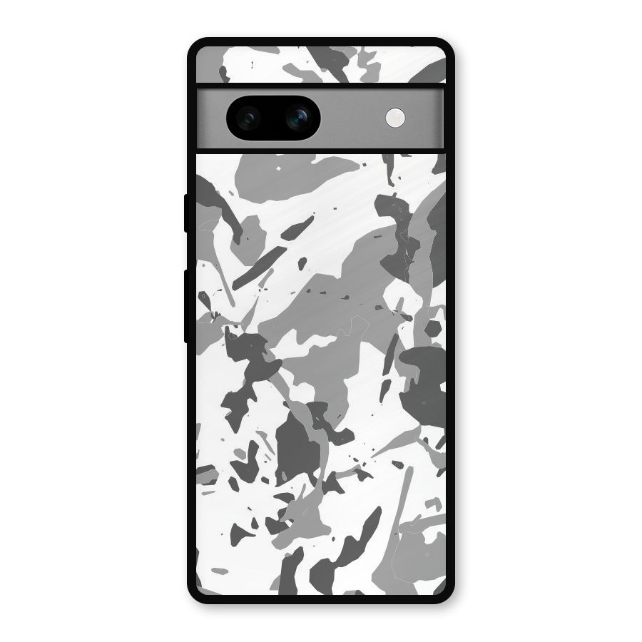 Grey Camouflage Army Metal Back Case for Google Pixel 7a