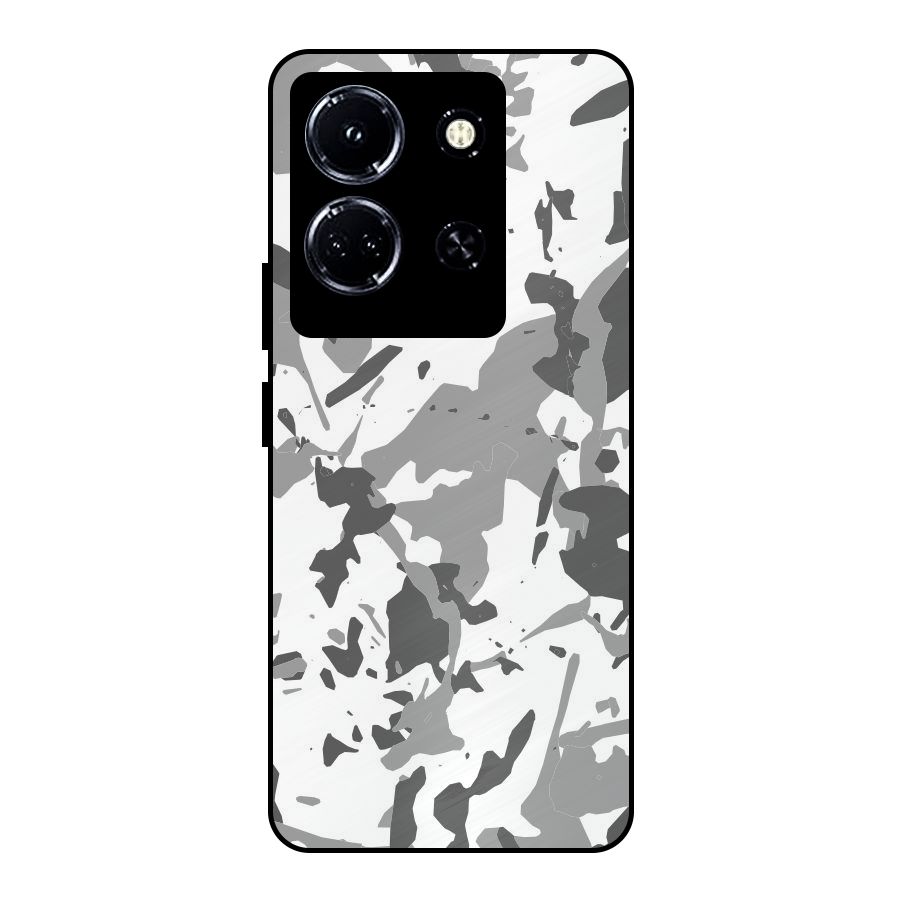 Grey Camouflage Army Metal Back Case for Infinix Note 30 5G