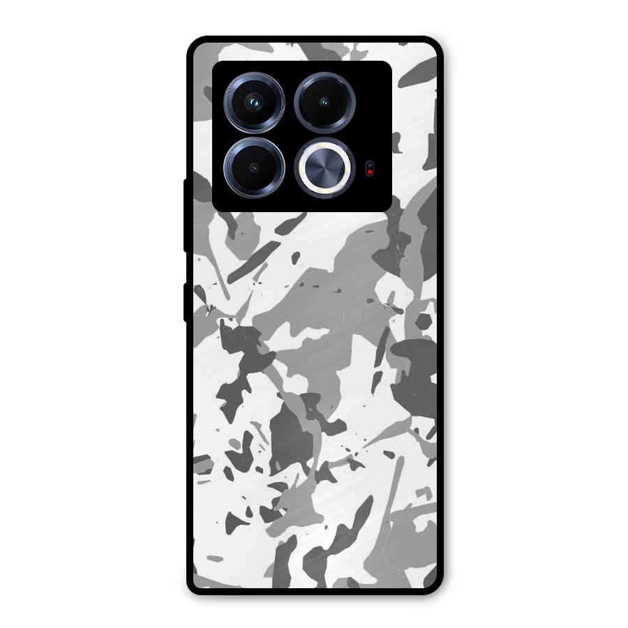 Grey Camouflage Army Metal Back Case for Infinix Note 40 5G