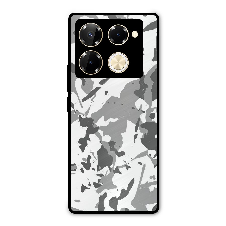 Grey Camouflage Army Metal Back Case for Infinix Note 40 Pro Plus