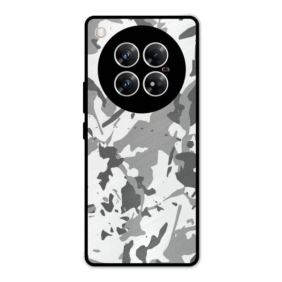 Grey Camouflage Army Metal Back Case for Infinix Zero 40 5G