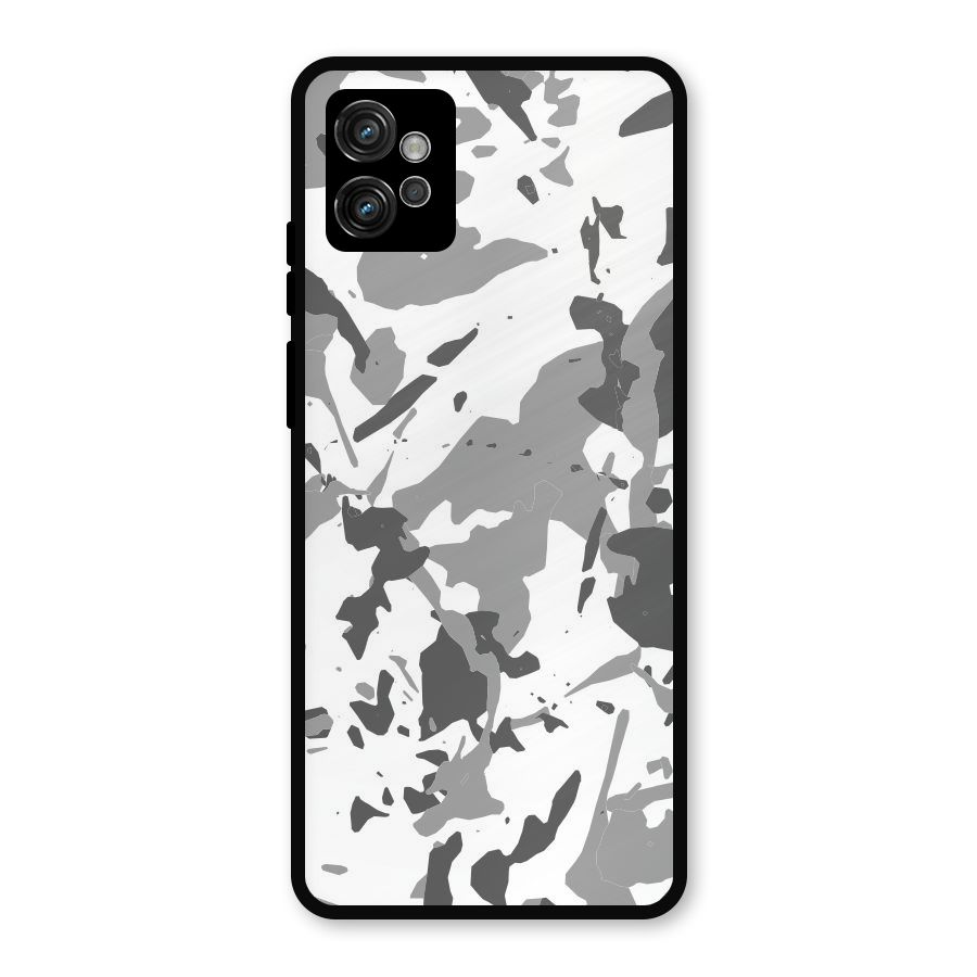 Grey Camouflage Army Metal Back Case for Moto G32