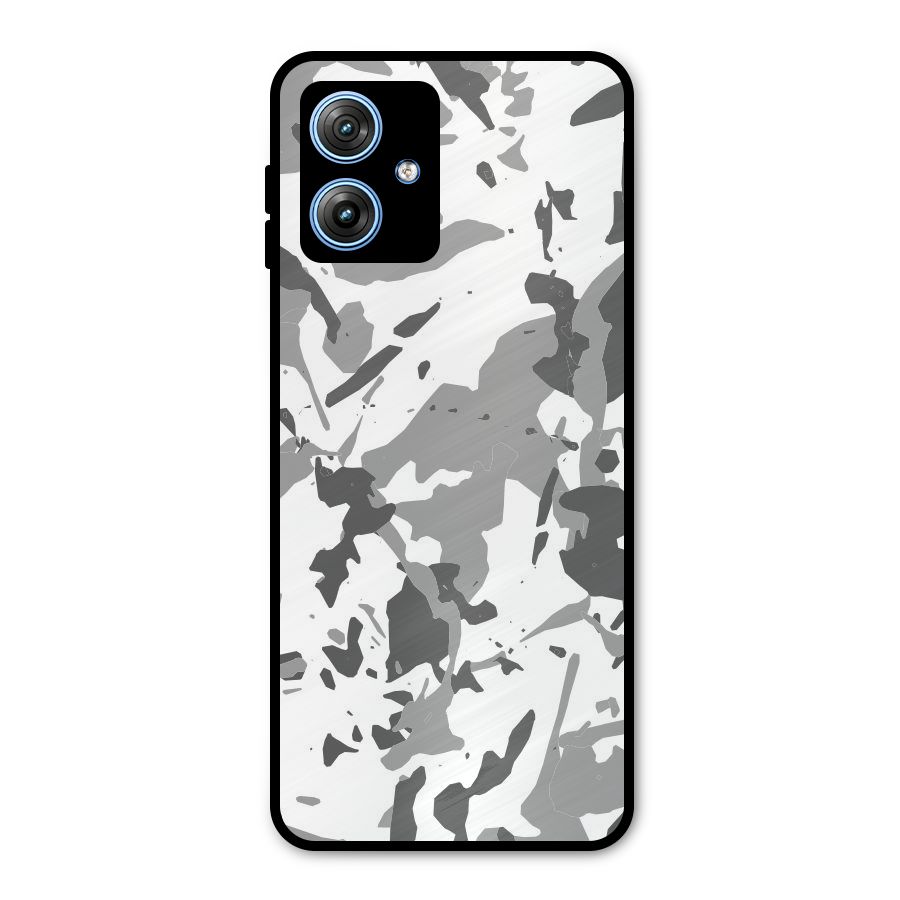 Grey Camouflage Army Metal Back Case for Moto G54