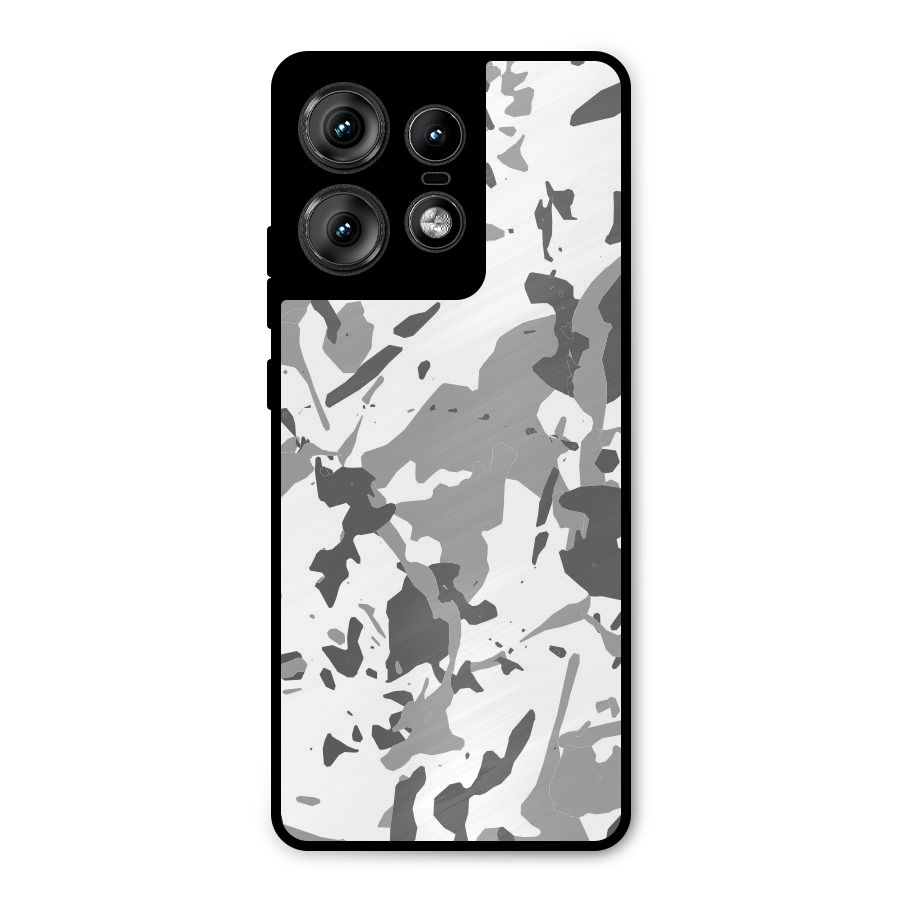 Grey Camouflage Army Metal Back Case for Motorola Edge 50 Pro