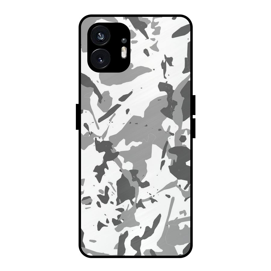 Grey Camouflage Army Metal Back Case for Nothing Phone 2