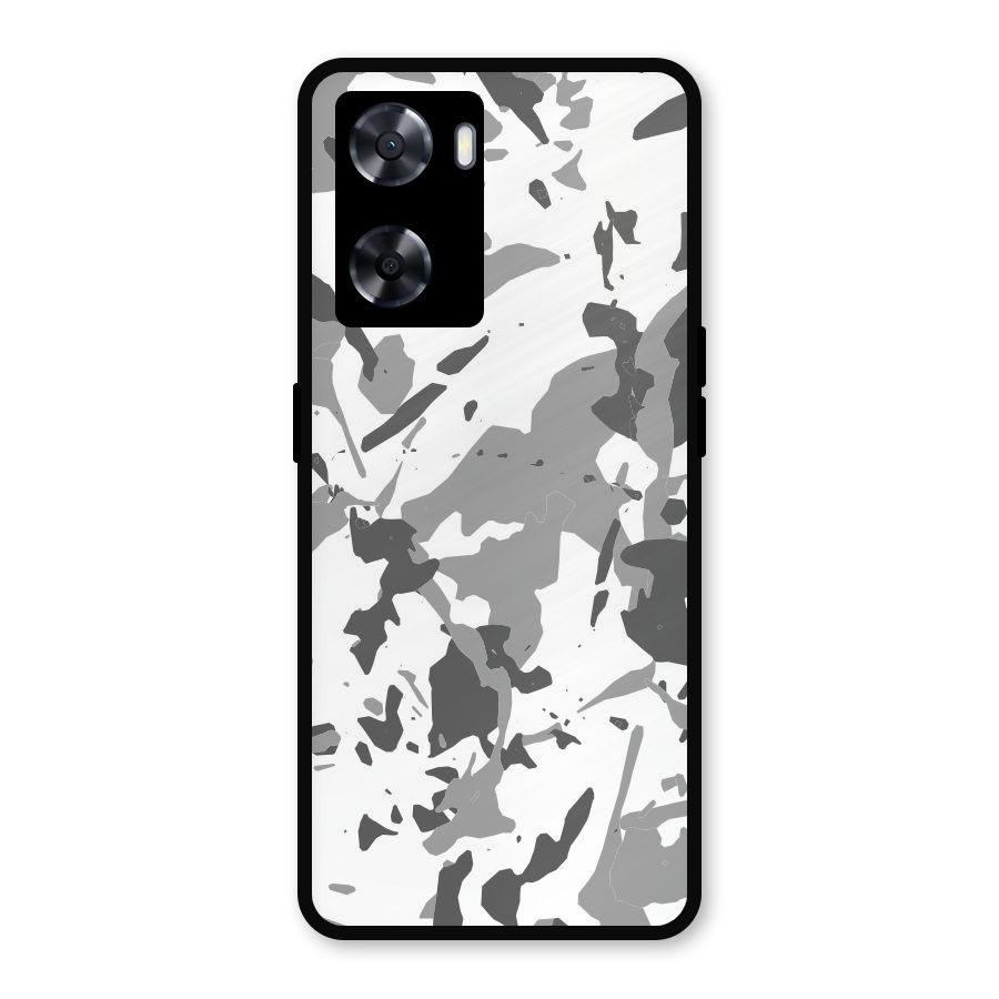 Grey Camouflage Army Metal Back Case for Oppo A77s