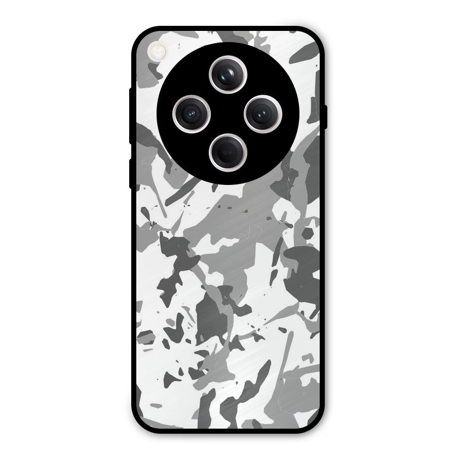 Grey Camouflage Army Metal Back Case for Oppo Find X8