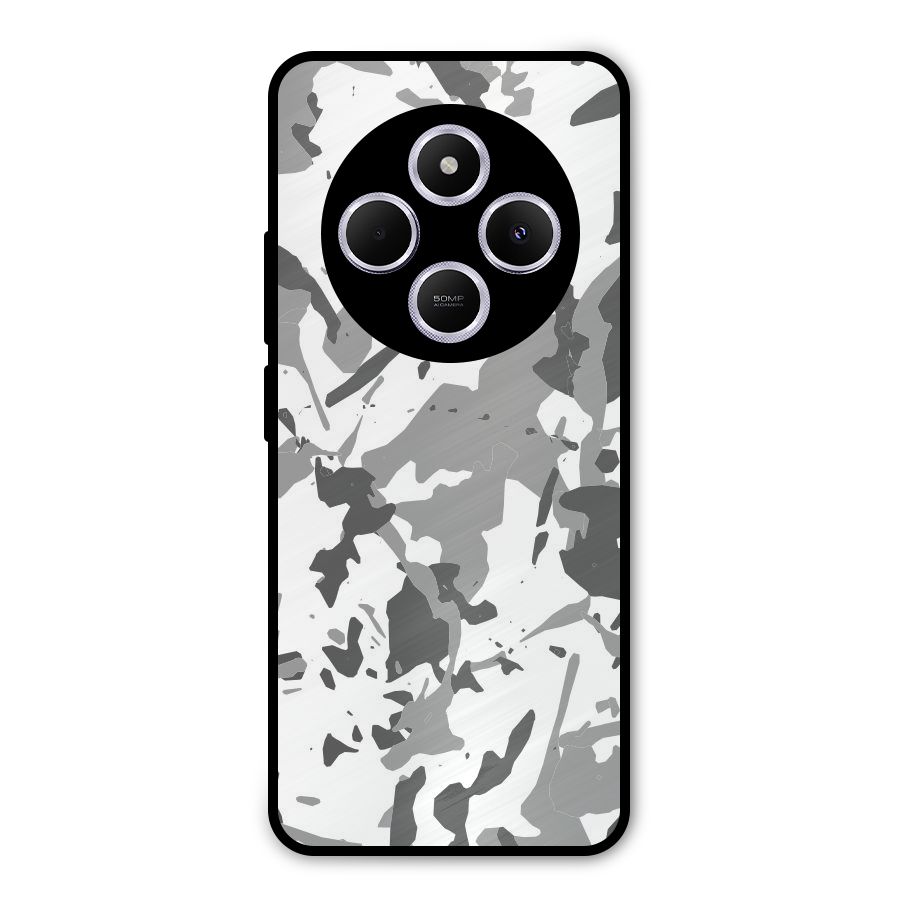 Grey Camouflage Army Metal Back Case for Poco M7