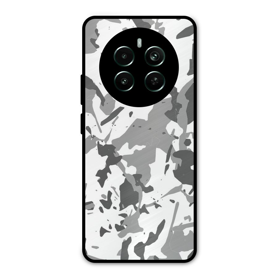 Grey Camouflage Army Metal Back Case for Realme 12 Pro Plus