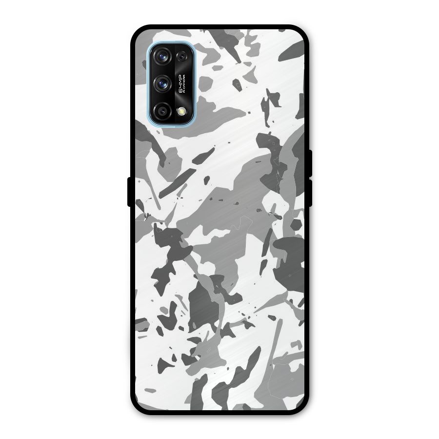 Grey Camouflage Army Metal Back Case for Realme 7 Pro