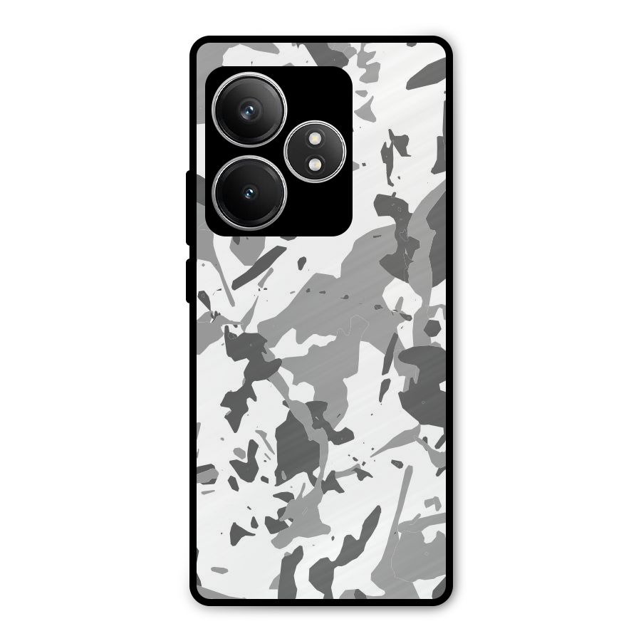 Grey Camouflage Army Metal Back Case for Realme GT 6T