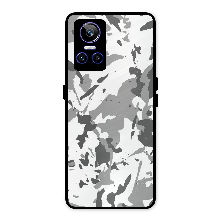 Grey Camouflage Army Metal Back Case for Realme GT Neo 3