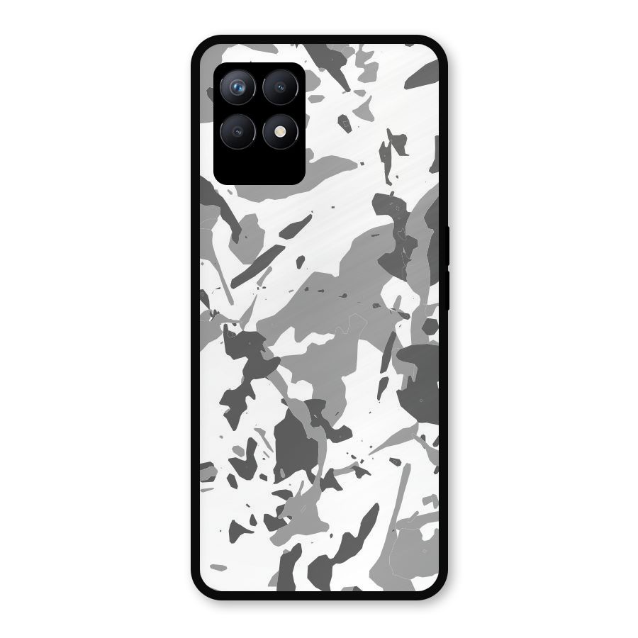 Grey Camouflage Army Metal Back Case for Realme Narzo 50