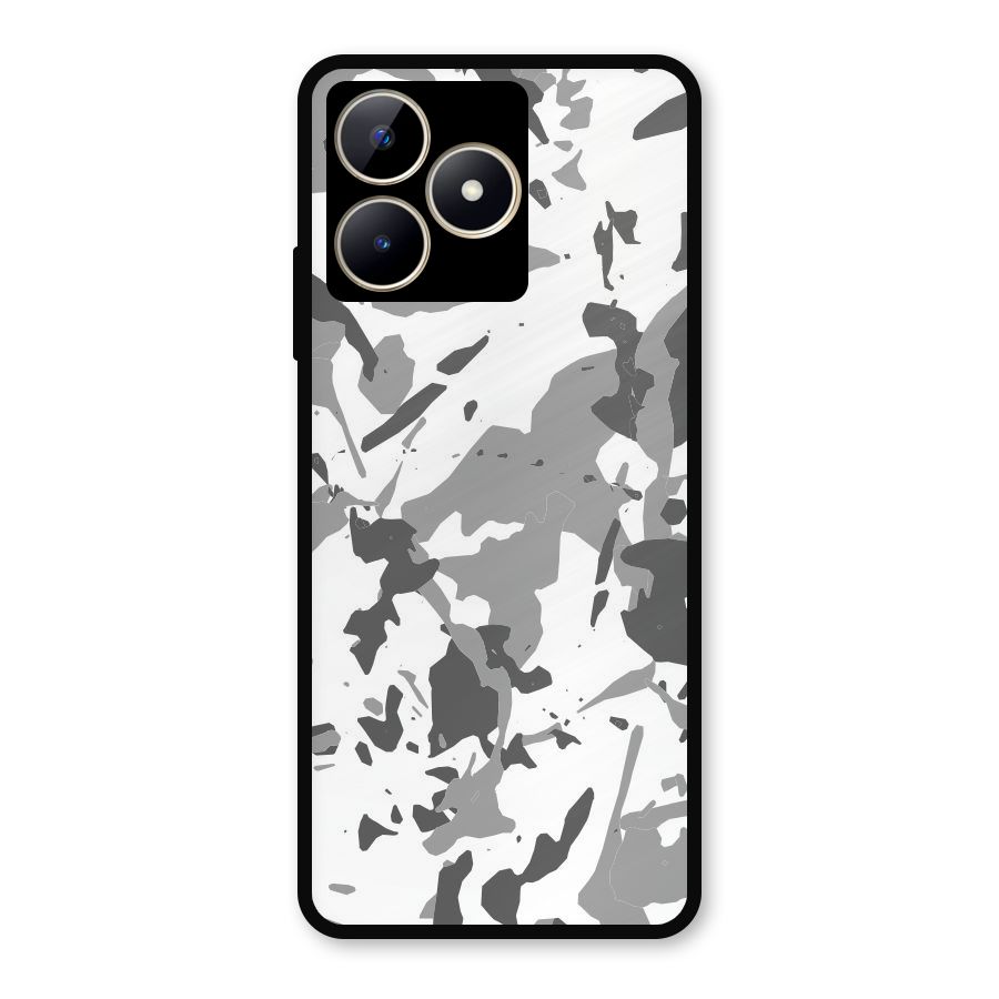 Grey Camouflage Army Metal Back Case for Realme Narzo N53