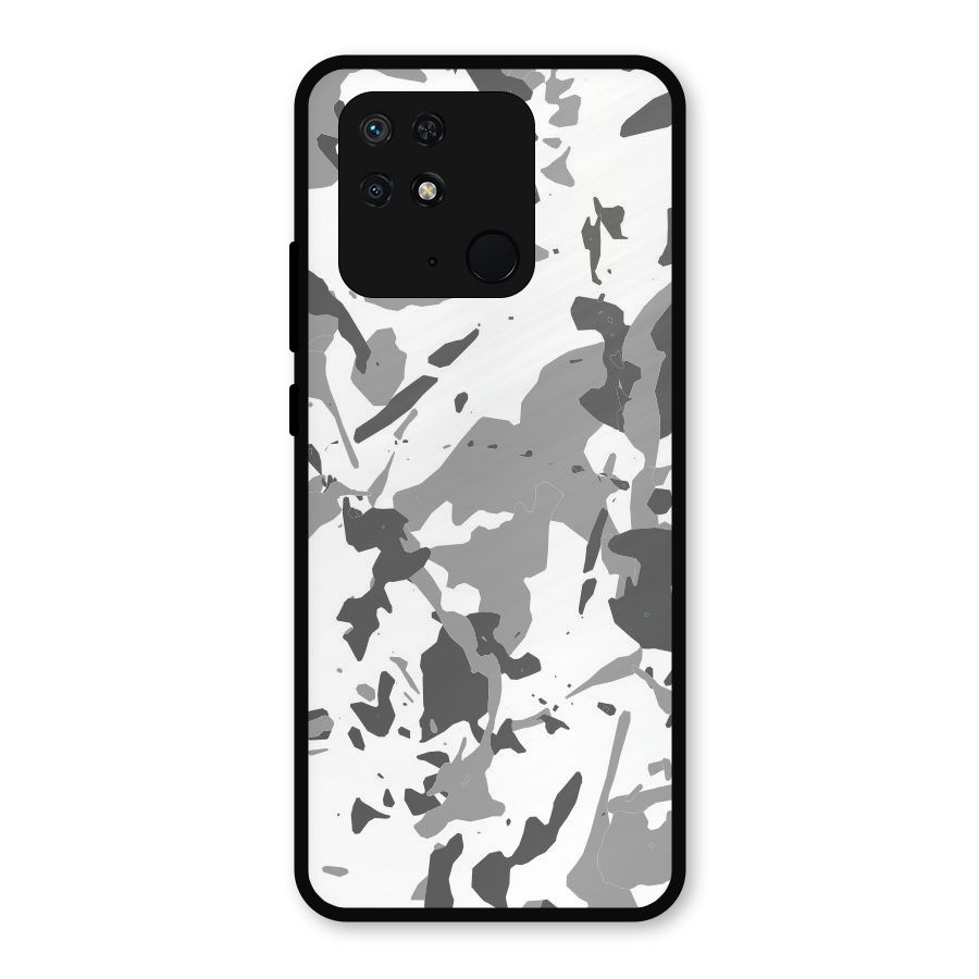 Grey Camouflage Army Metal Back Case for Redmi 10