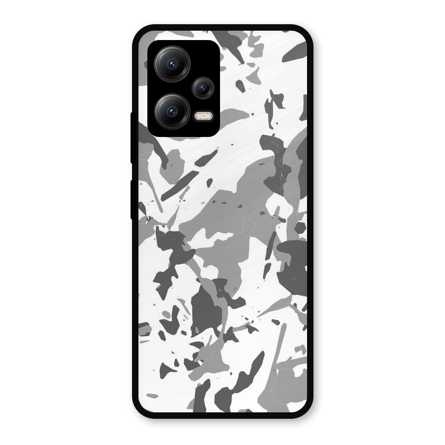 Grey Camouflage Army Metal Back Case for Redmi Note 12 5G