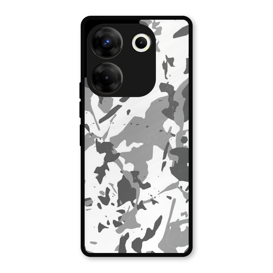 Grey Camouflage Army Metal Back Case for Tecno Camon 20