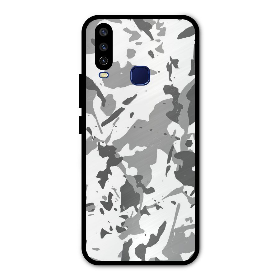 Grey Camouflage Army Metal Back Case for Vivo V17