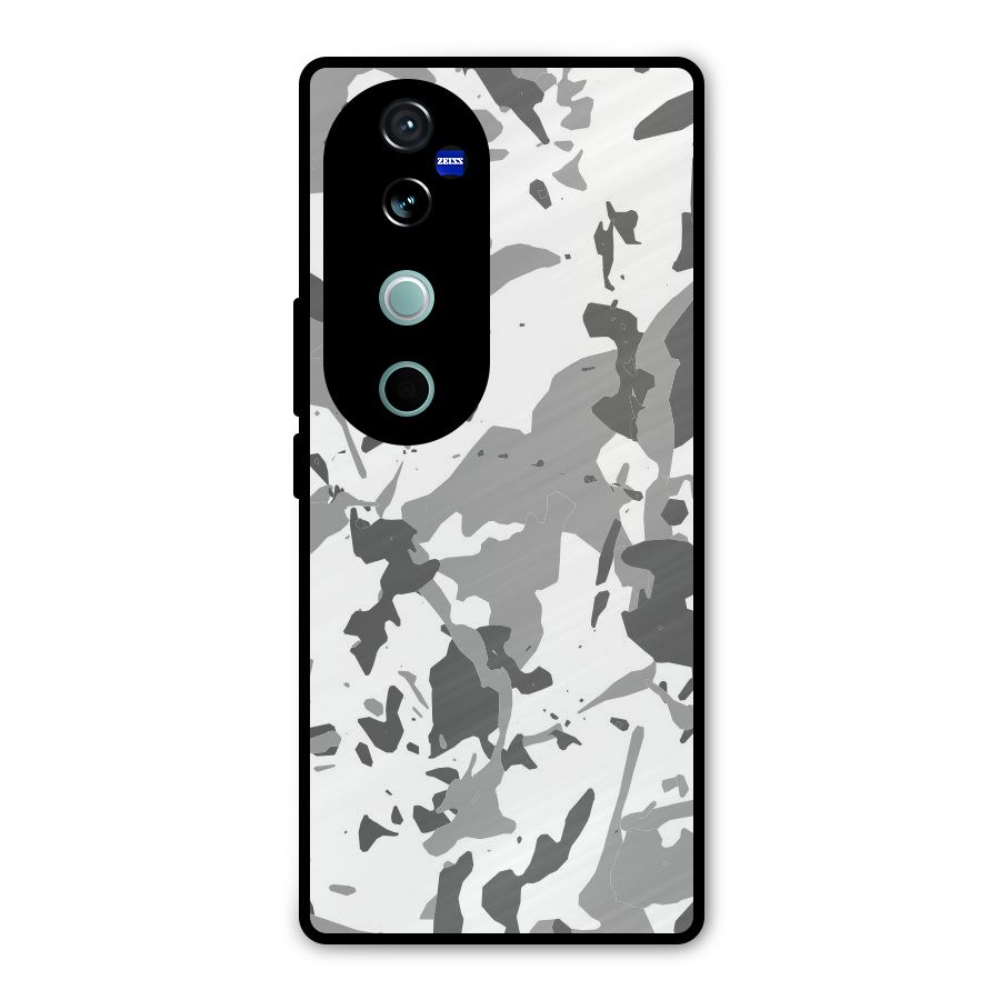 Grey Camouflage Army Metal Back Case for Vivo V40