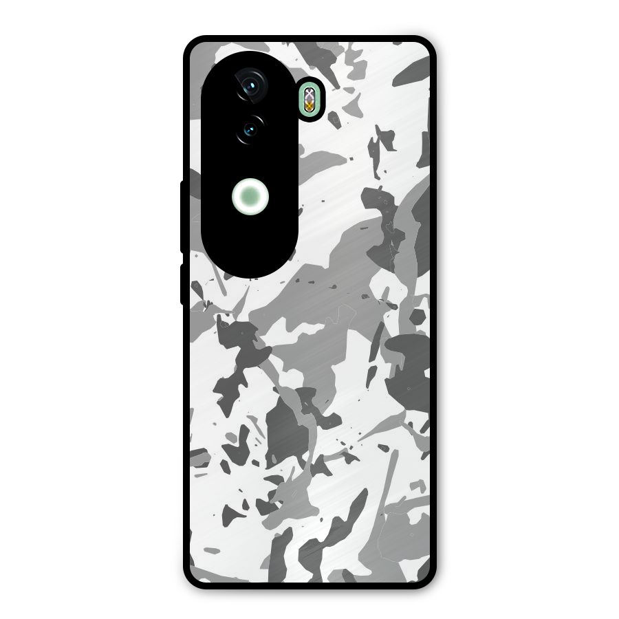 Grey Camouflage Army Metal Back Case for Vivo V40e