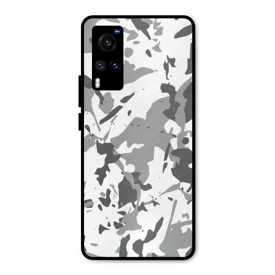 Grey Camouflage Army Metal Back Case for Vivo X60