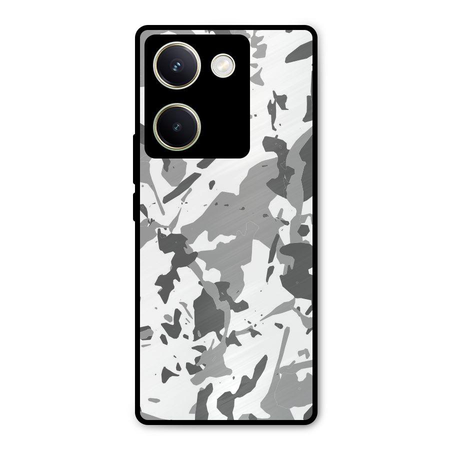 Grey Camouflage Army Metal Back Case for Vivo Y200 Pro