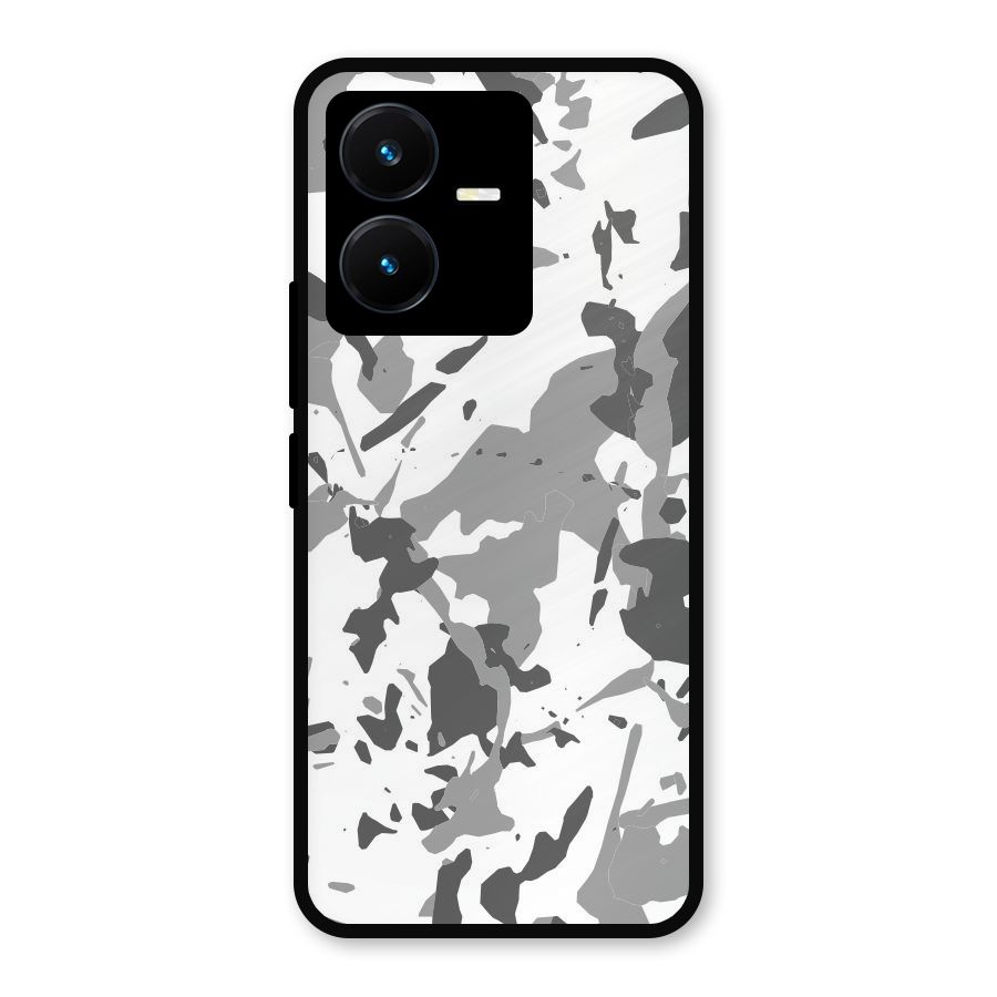 Grey Camouflage Army Metal Back Case for Vivo Y22