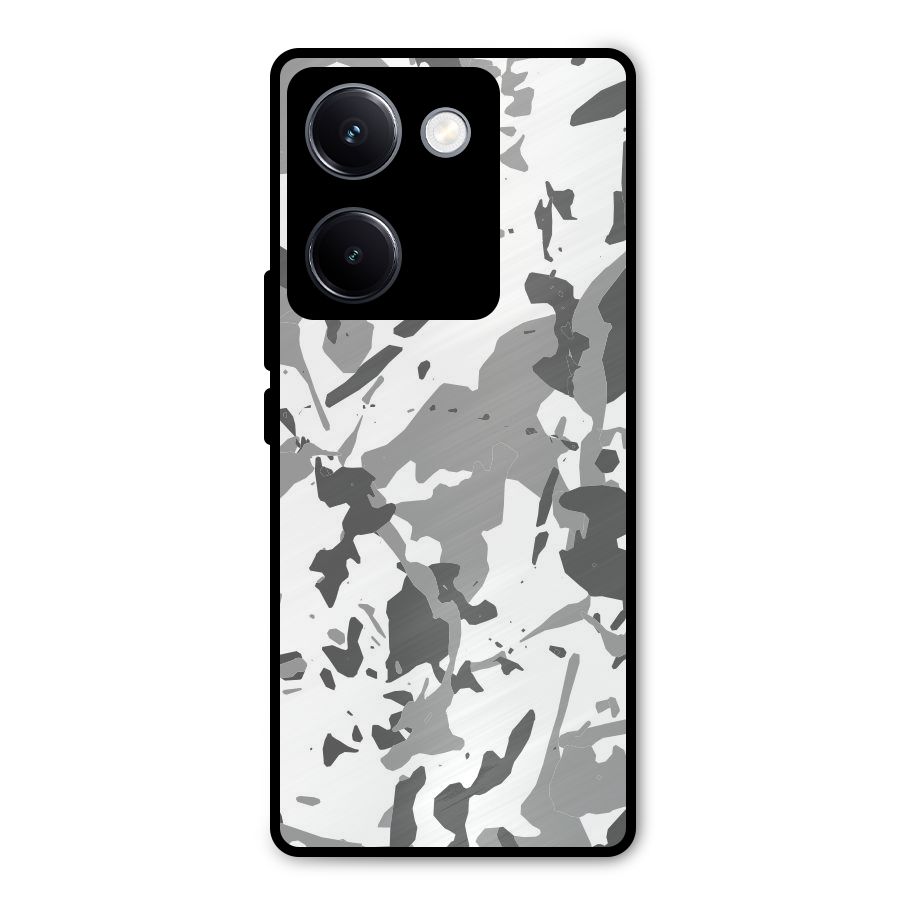Grey Camouflage Army Metal Back Case for Vivo Y300 Plus