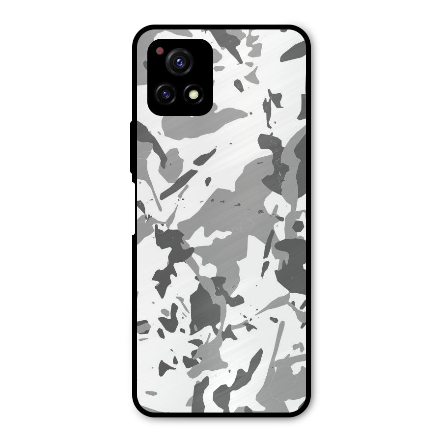 Grey Camouflage Army Metal Back Case for Vivo Y72 5G
