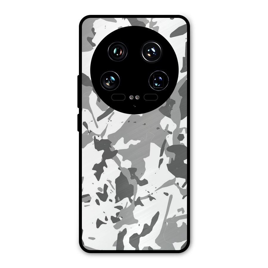 Grey Camouflage Army Metal Back Case for Xiaomi 14 Ultra