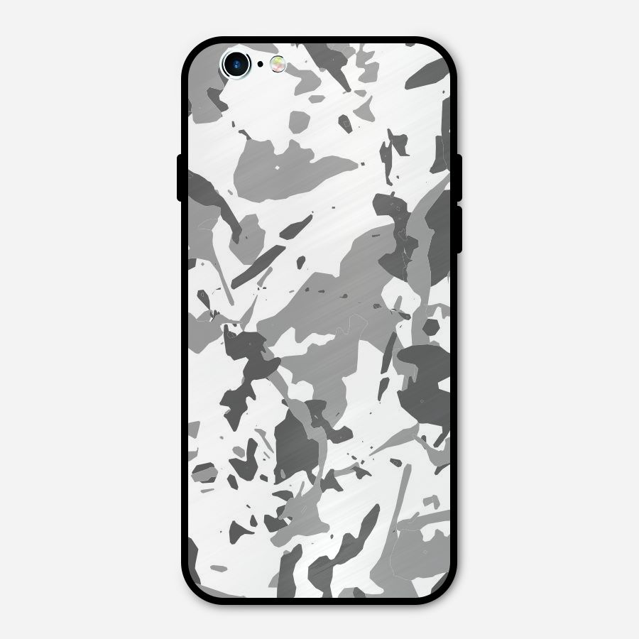 Grey Camouflage Army Metal Back Case for iPhone 6 6s