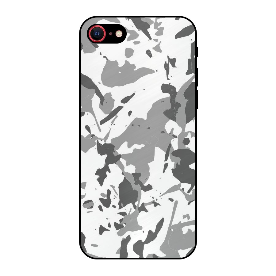 Grey Camouflage Army Metal Back Case for iPhone 7