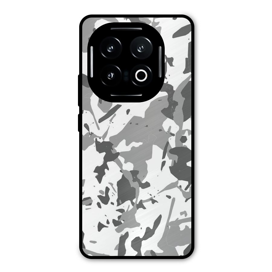 Grey Camouflage Army Metal Back Case for iQOO 13