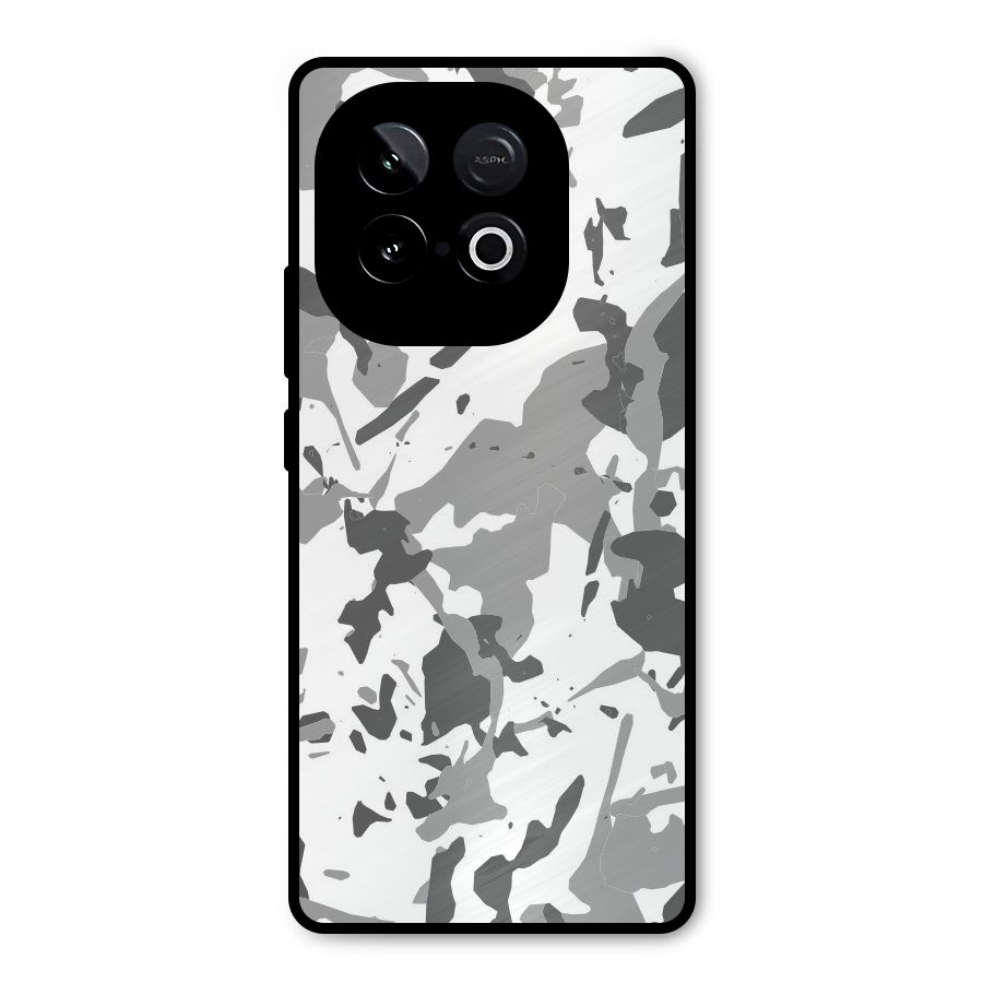 Grey Camouflage Army Metal Back Case for iQOO Neo 10