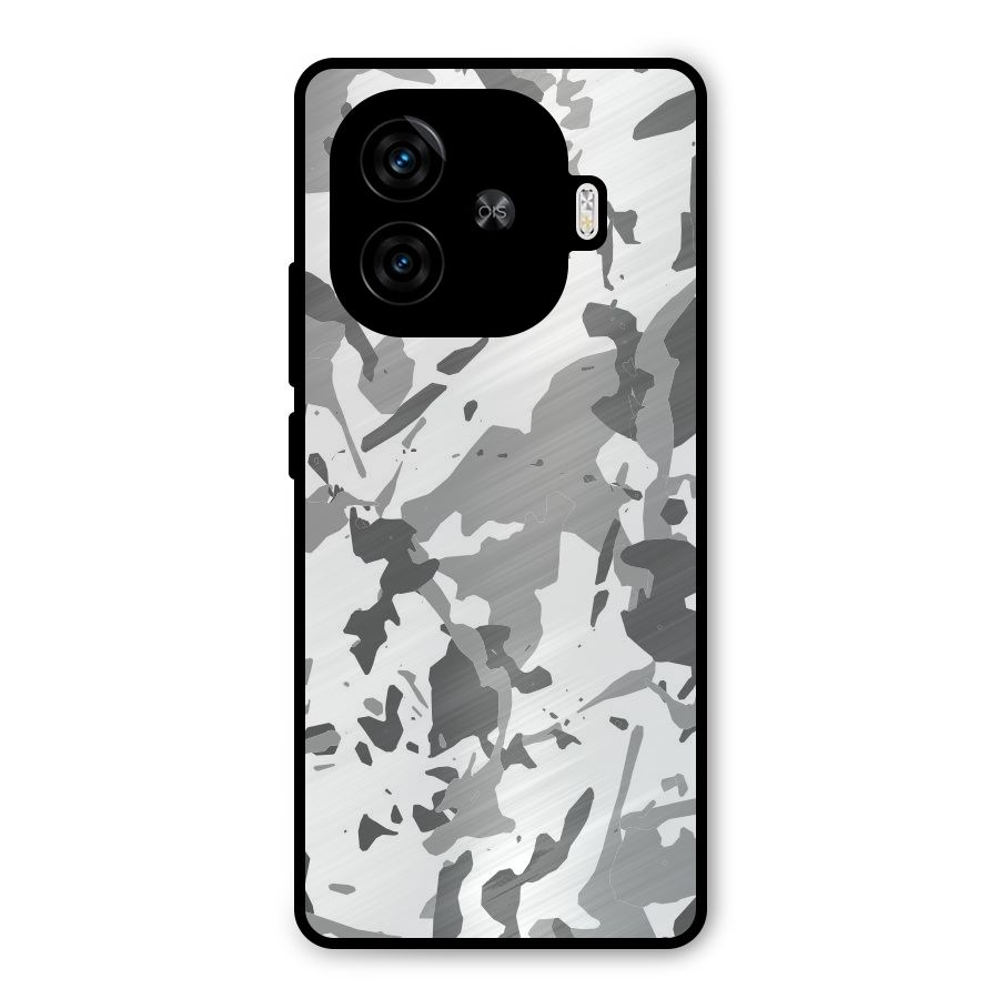 Grey Camouflage Army Metal Back Case for iQOO Neo 10R