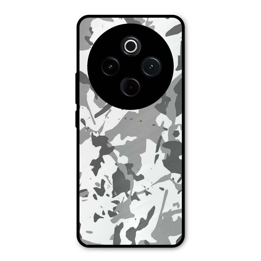 Grey Camouflage Army Metal Back Case for iQOO Z10