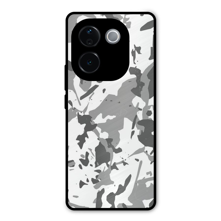 Grey Camouflage Army Metal Back Case for iQOO Z9s Pro