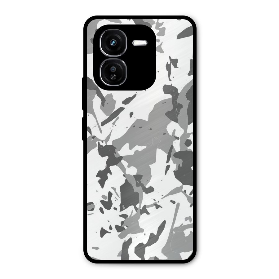 Grey Camouflage Army Metal Back Case for iQOO Z9x