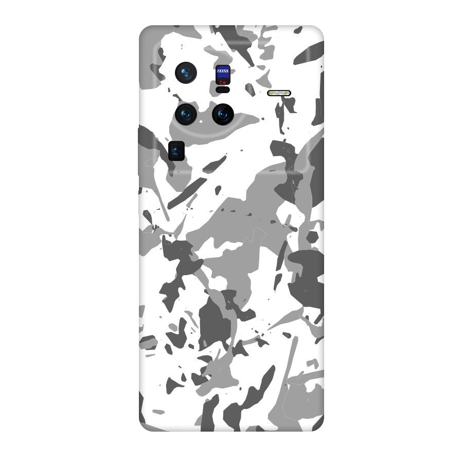 Grey Camouflage Army Original Polycarbonate Back Case for Vivo X80