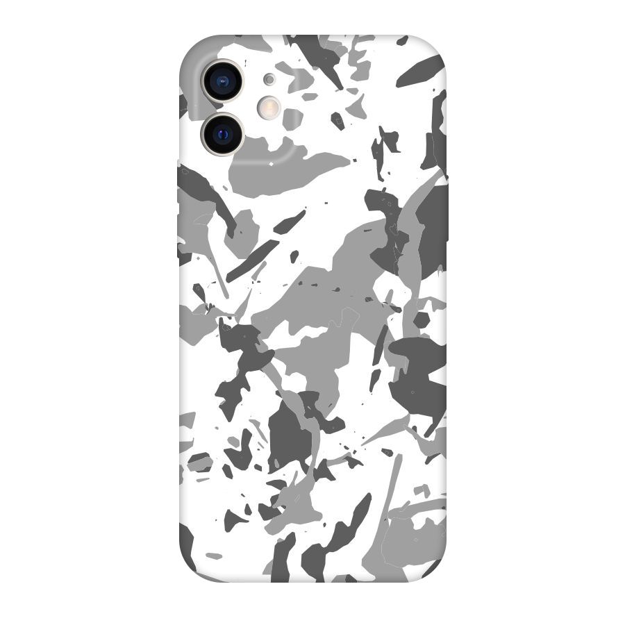 Grey Camouflage Army Original Polycarbonate Back Case for iPhone 12