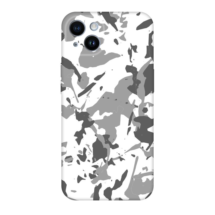 Grey Camouflage Army Original Polycarbonate Back Case for iPhone 14